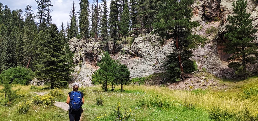 Hiking on the trail